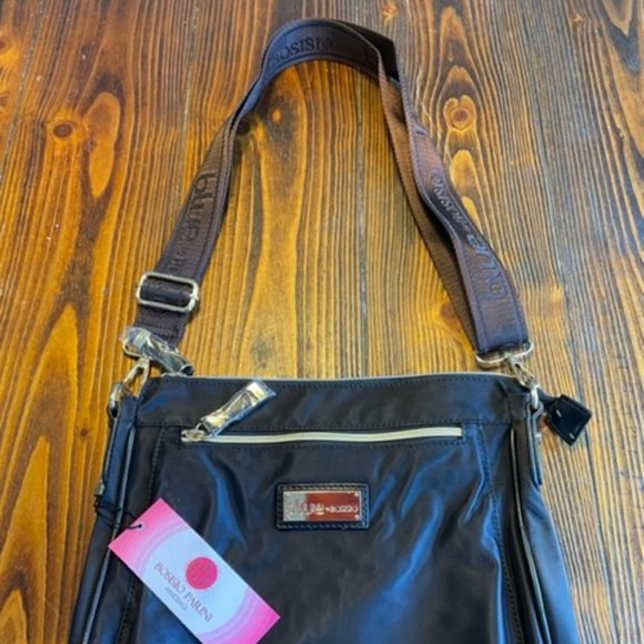 NWT Bosisio Parini Black Italy Design Shoulder/Crossbody Bag Purse Handbag - Picture 5 of 12